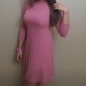 Mock neck dress